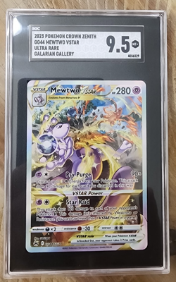 2023 POKEMON CROWN ZENITH MEWTWO VSTAR GG44 ULTRA RARE SGC 9.5 - Image 1