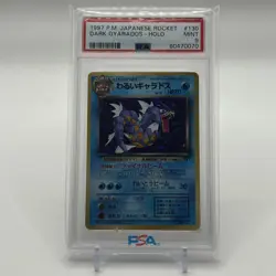 1997 Pokemon Japanese Rocket Dark Gyarados Holo #130 - PSA 9 Mint - Image 1