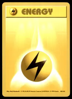 1999 Base Set Unlimited Lightning Energy Common #100 - Image 1