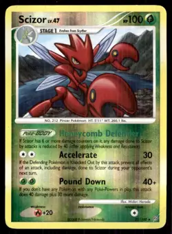 2008 Diamond & Pearl - Stormfront Reverse Holo Scizor #25 - Image 1
