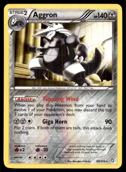 2012 Black & White - Dragons Exalted Reverse Holo Aggron Stage 2/Rare Holo #80 - Image 1