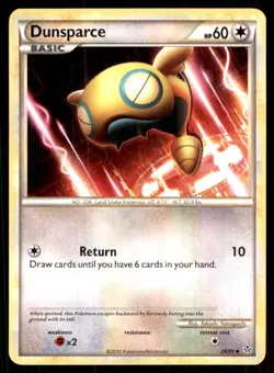 2010 HeartGold & SoulSilver - Unleashed Dunsparce Basic/Uncommon #29 - Image 1