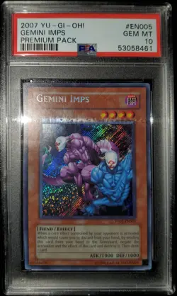 Yugioh 2007 Gemini Imps PP01-EN005 PSA 10 (Full Holo Bleed 🩸) - Image 1