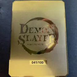 Goddess Story Gold METAL Card - Serial Number #041/100! - Anime Demon Slay - Image 1