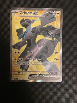 Pokemon Zekrom EX 158/086 Black Bolt Full Art Card Mint Condition - Image 1