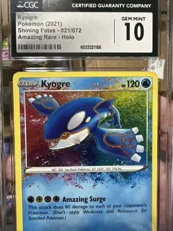 Pokemon TCG Kyogre Shining Fates Holo Card 021/072 Amazing Rare GEM MINT 10 - Image 4