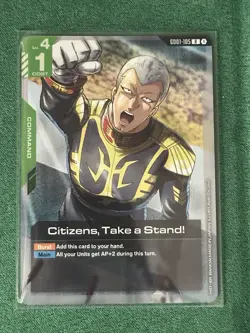 Citizens, Take a Stand! (GD01-105) (NM) - Gundam Card Game -Newtype Rising (ENG) - Image 1