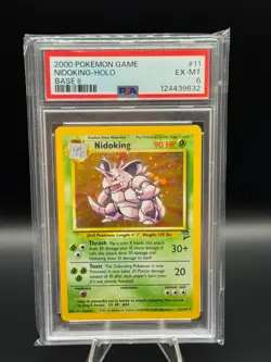 2000 POKEMON BASE SET 2 #11 NIDOKING-HOLO PSA 6 Graded Card - Image 2