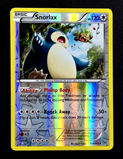 2015 Pokemon SNORLAX Breakthrough REVERSE HOLO Foil XY Set Card 118/162 - MINT - Image 1