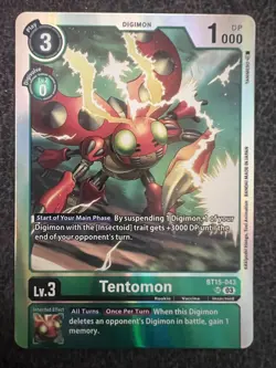 Digimon Card Game Tentomon BT15-043 SR Foil NM - Image 1