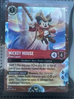 DCL Treasure Exclusive Promo Lorcana Mickey Mouse Pirate Captain Card Sealed - Image 2
