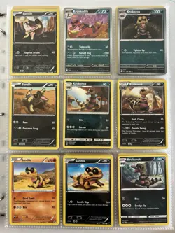 Pokemon Card Species Set Lot - 9x Unique Cards / Sandile Family 3 - Image 1