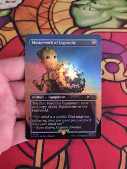 Masterwork of Ingenuity (Rainbow Foil) Secret Lair Drop Captain America MTG NM - Image 1