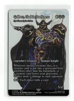 GOLBEZ, CLAD IN DARKNESS 0010 FINAL FANTASY FOIL MTG NM - Image 1