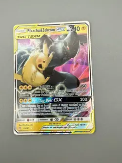 Pikachu & Zekrom GX - 33/181 Team Up Ultra Rare Pokemon LP - Image 2