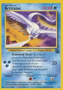 Moderately Played Articuno - 22 - The Power of One theatrical release Pokemon Wo - Image 1