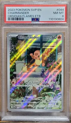 2023 Pokemon SVP En Charmander Obsidian Flames ETB PSA 8 - Image 1