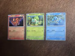 Pokemon SV 151 Black Star Promo Set Bulbasaur 46 Charmander 47 Squirtle 48 - Image 1