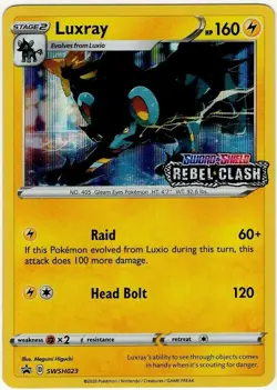 NM-Mint Luxray - SWSH023 - Prerelease Promo Pokemon SWSH Black Star Promos - Image 1