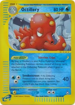 Heavily Played Octillery - 26/147 - Rare - Reverse Holo Pokemon Aquapolis - Image 1