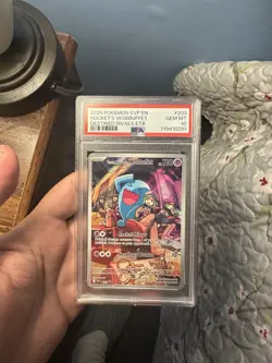 2025 Pokemon Destined Rivals Team Rocket’s Wobbuffet ETB Promo #203 PSA 10 - Image 1