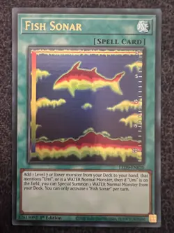 Yugioh Fish Sonar LED9-EN020 Ultra Rare 1st Edition NM - Image 1