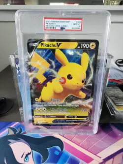 2021 Pokemon Pikachu V SWSH061 Promo Jumbo Card PSA 10 - Image 1