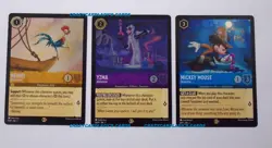 DISNEY LORCANA THE FIRST CHAPTER FOIL PROMO CARD SET OF 3 MICKEY HEIHEI YZMA - Image 1