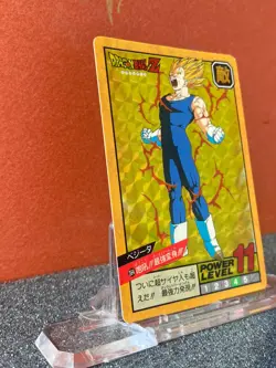 Bandai 1994 Dragon Ball Z Collectable CCG Prism Insert Card Vegeta 364 - Image 3