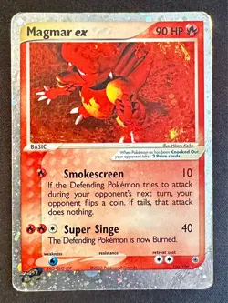 Magmar ex 100/109 2003 EX Ruby & Sapphire Pokemon Card TCG Holo Rare - Hp - Image 1