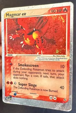 Magmar ex 100/109 2003 EX Ruby & Sapphire Pokemon Card TCG Holo Rare - Hp - Image 2
