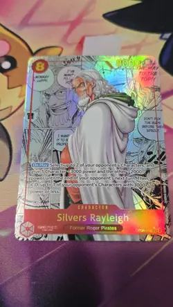 Silvers Rayleigh Parallel Manga Alt Art Op08-118 One Piece English TCG Card - Image 1