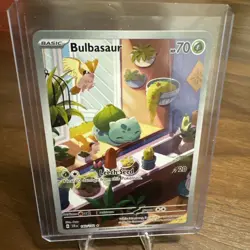 Pokemon TCG Bulbasaur Stellar Crown Illustration Rare Holo Card 143/142 - Image 1