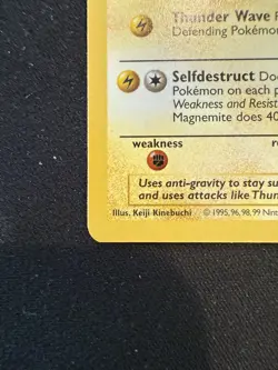 Pokemon Magnemite 53/102 1st Edition Shadowless Base Set Card Unplayed Near Mint - Image 2