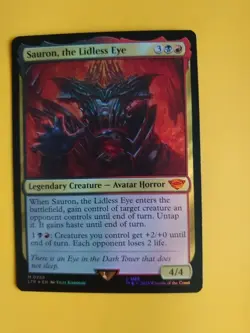Sauron, the Lidless Eye. Mythic LTr FOIL Avatar Horror. M0288 MTG Card. - Image 2