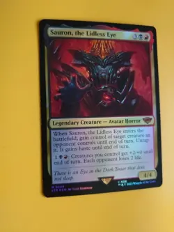 Sauron, the Lidless Eye. Mythic LTr FOIL Avatar Horror. M0288 MTG Card. - Image 3