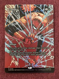 Tangle FOIL FULL ART NM/M MTG Spiderman Magic Card Marvel - Image 1