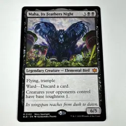 MTG Maha, Its Feathers Night Regular Mythic #100 NM/Mint Bloomburrow (BLB) - Image 1