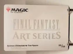 MTG Final Fantasy Art Series Gold Stamped Autograph: Ruinous Ultimatum 33/53 - Image 2