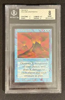 Volcanic Eruption - Beta - Rare - BGS 8 NM - 1993 MTG Magic Vintage Old School - Image 1