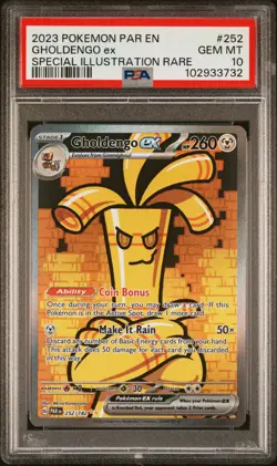 2023 POKEMON PAR EN-PARADOX RIFT SPECIAL ILLUSTRATION RARE GHOLDENGO EX PSA 10 - Image 1