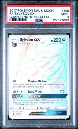 2017 Pokemon Sun & Moon Guardians Rising Sylveon GX #158 / 145 Secret FA PSA 9 - Image 4