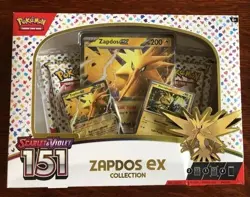 POKEMON TCG Scarlet & Violet 151 Zapdos ex Collection - Brand New - - Image 1