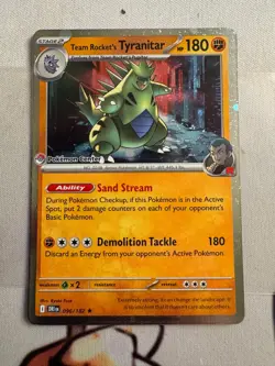 Pokemon TCG Team Rocket's Tyranitar 096/182 Pokemon Center Exclusive! Mint Cond. - Image 1