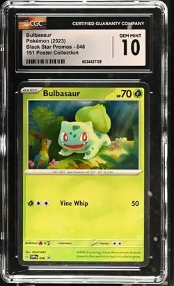 ✨✨ CGC 10 GEM MINT Bulbasaur 046 Holo Cosmos Black Star Promo Pokemon 151 - Image 1