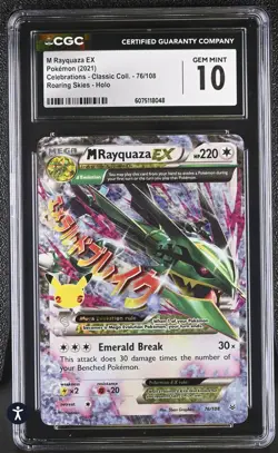 Pokemon Celebrations M Rayquaza EX 76/108 CGC GEM MINT 10 - Image 1