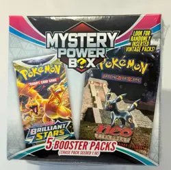 Pokemon Mystery Power Box 5 Booster Packs (Chase Pack Seeded 1:10) Sealed *New* - Image 1