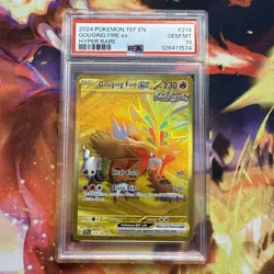 Gouging Fire EX 214/162 Sv05: Temporal Forces Hyper Rare Pokemon TCG PSA 10 - Image 1