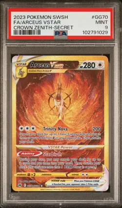 2023 Pokemon Crown Zenith Arceus Vstar Secret Rare PSA 9 #GG70 - Image 1