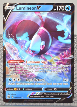 Pokemon TCG Brilliant Stars Lumineon V 040/172 Holo Ultra Rare - Image 2